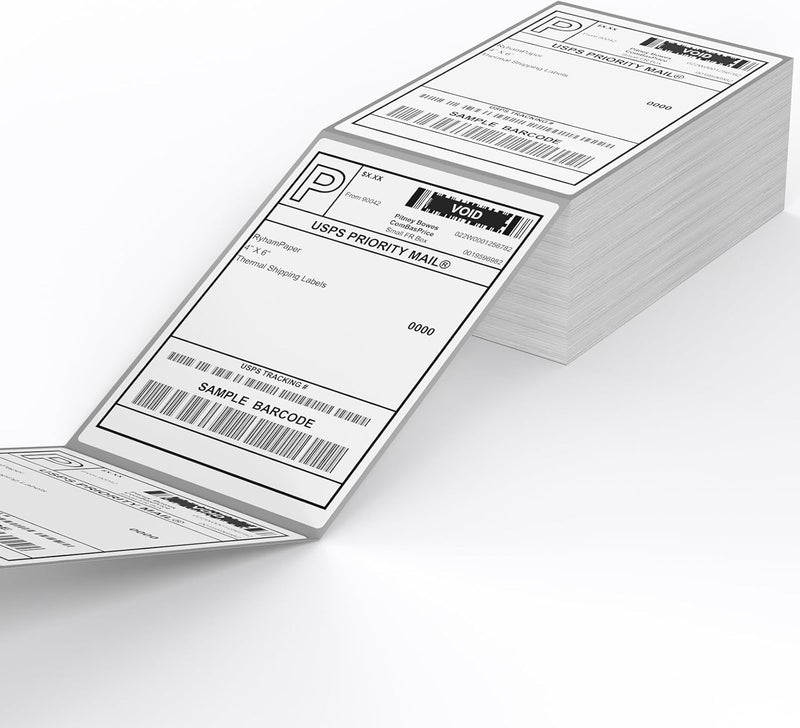 NefLaca Direct Thermal Label-Shipping Label 4x6- Thermal Printer Sticker 4"x6",Compatible with Rollo,Nelko,Zebra. MUNBYN Printer(Pack of 500 Labels) - Image 1